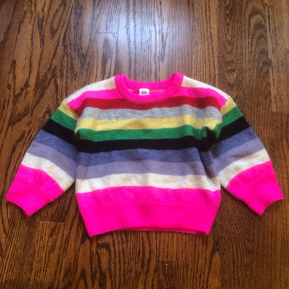 Gap Rainbow Striped Sweater 18-24 Months